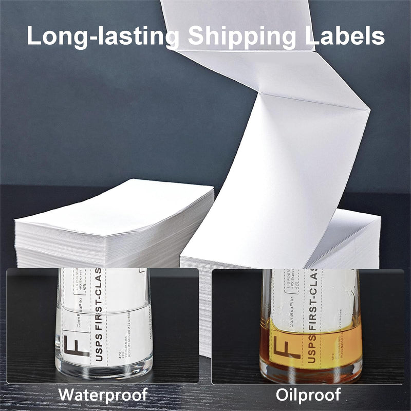 4x6 Thermal Shipping Labels, Fanfold Direct Thermal Labels for Shipping, Permanent Adhesive, Commercial Grade Labels for Zebra, Polono, Jadens, Beeprt, iDPRT, Munbyn, Nelko (500 Sheets per Pack) 4''x6''-500 Sheets/ Fanfold