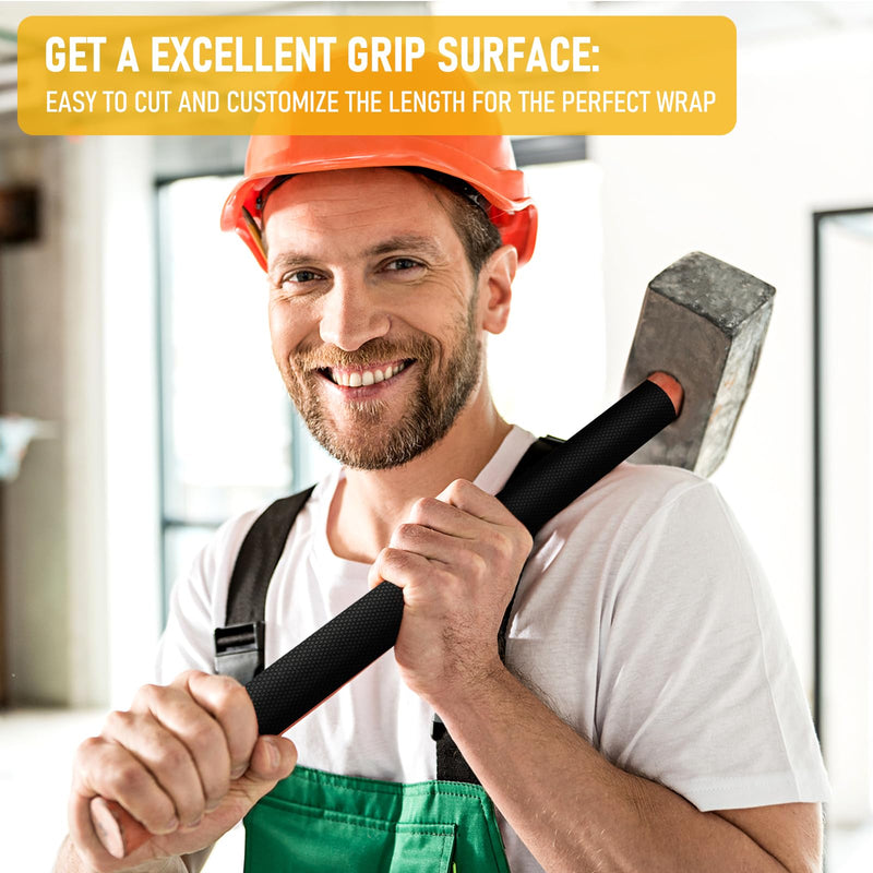 1 in X 20 Ft Rubber Grip Tape for Handles - Non-abrasive Anti Slip Tape with Strong Adhesive, Waterproof, Heat Resistant, And Comfortable Cushion Grip, Perfect for Handlebars or Slippery Surfaces