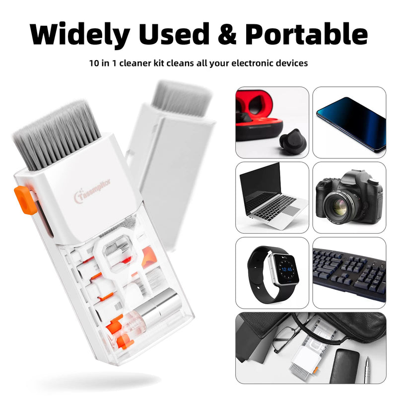 [Australia - AusPower] - Laptop Cleaning Kit Keyboard Cleaner, Keyboard Cleaning Kit Electronics Cleaning Tool for MacBook iPad Phone iPhone Pro, Brush Tool for Tablet, Computer, PC, TV Camera Lens Computer Vacuum Keyboard Bright White 