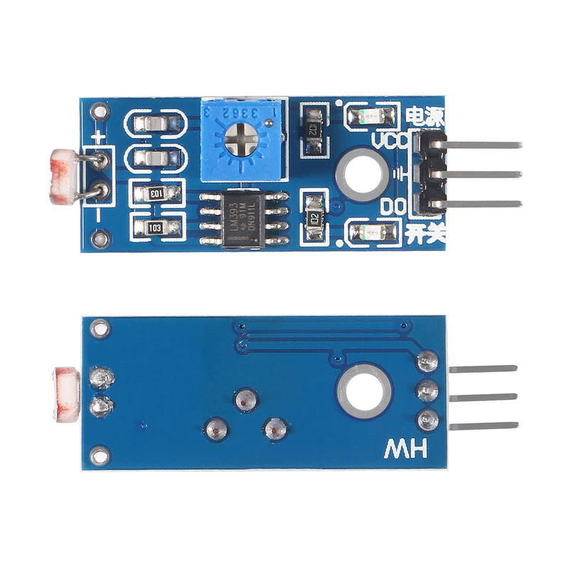 [Australia - AusPower] - 20PCS 5MM LDR Photosensitive Sensor Module Light Dependent Resistor Sensor Module Digital Light Detection LM393 3 pins for Arduino 