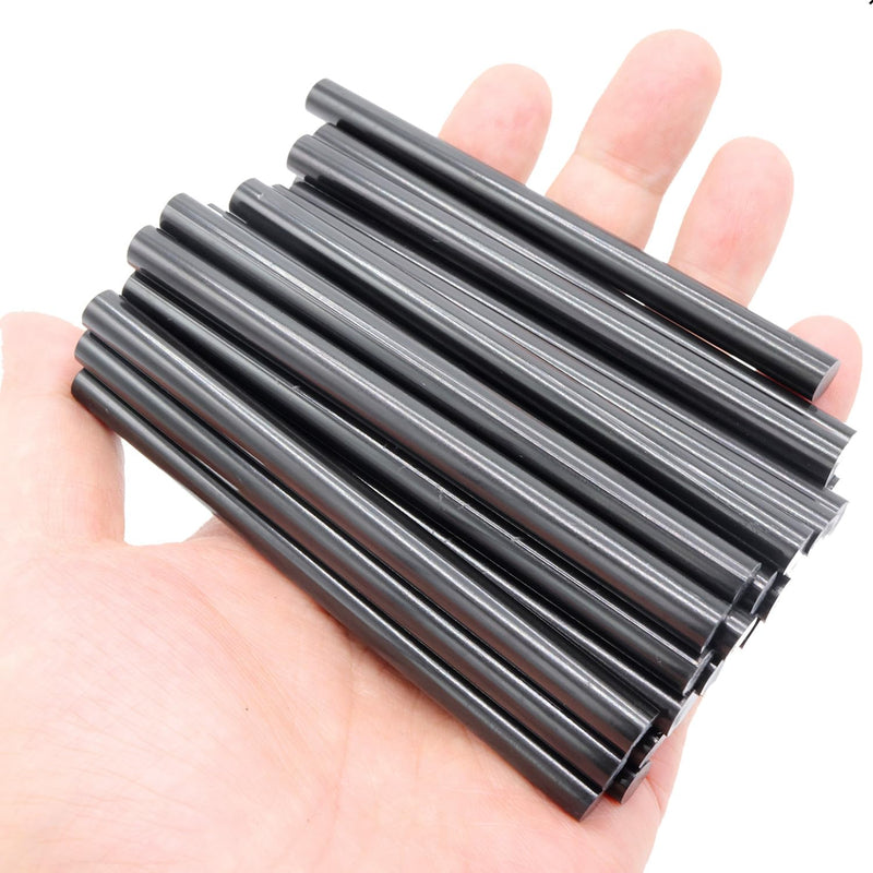 [Australia - AusPower] - 30 Pack Mini Size Hot Glue Sticks, Hot Glue Gun Bulk Sticks,Length 100mm / 4", Diameter 7mm / 0.27"/ 0.28 Inch for Kids and Adults DIY Craft, Repairing, Decoration,Black 0.7cm x 10cm Black 