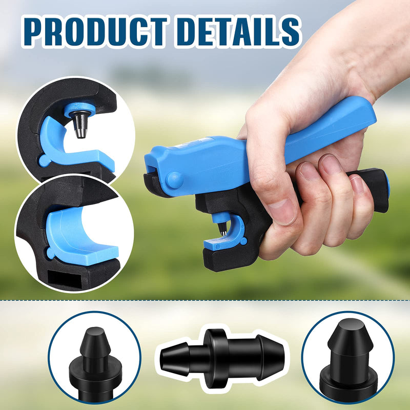 [Australia - AusPower] - Honoson 51 Pcs Drip Irrigation Hole Punch Tool Set, Drip Irrigation Punch Tool 50 Pcs 1/4 Inch Goof Plugs for Outdoor Garden Lawn Pipe System Hose Tubing(Fresh Style) Fresh Style 