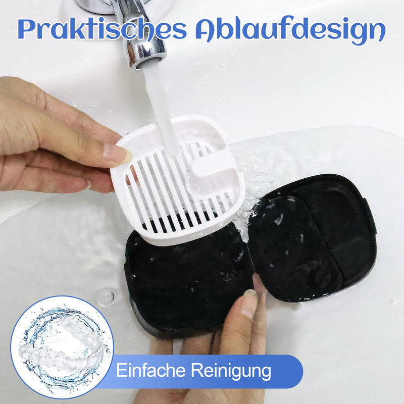 Denture Box Denture Box | Denture container tooth rail box (6.8 × 6.8 cm inside black)