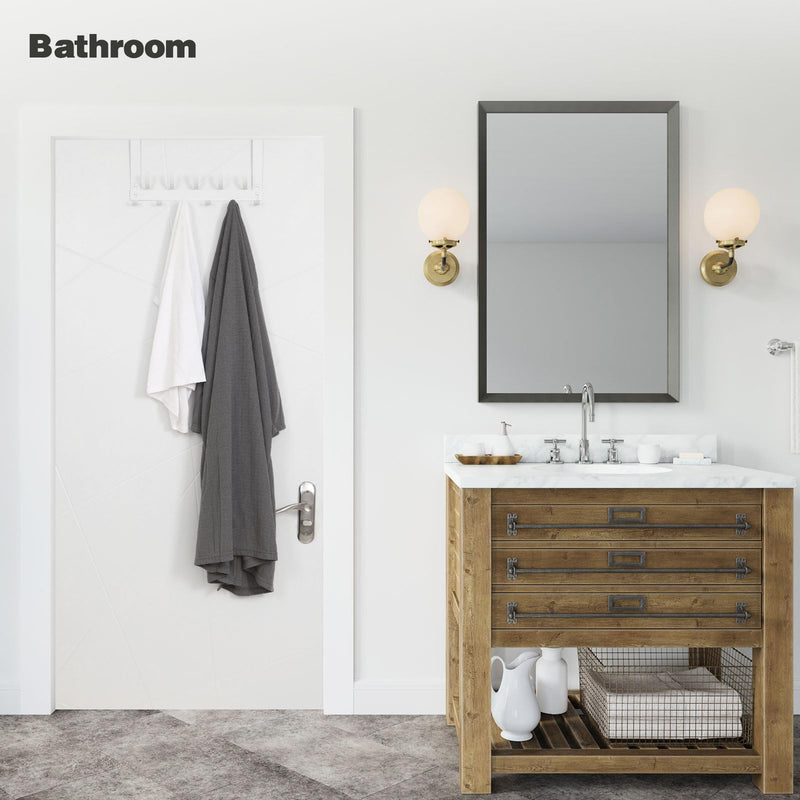 [Australia - AusPower] - Over The Door Hooks, Door Hanger Hooks for Hanging Clothes, Over The Door Towel Rack for Bathroom, Door Hanger Hook Fits 1-3/4" Thick Door, White 1 Pack 