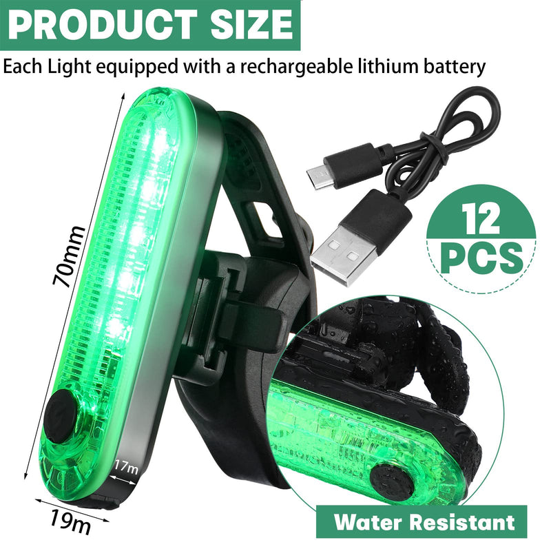 Treela 12 Pieces Battery Boat Navigation Lights Battery Powered Kayak Lights for Night Operated Boat SternLed Boats Safety for Pontoon,Dinghy 4 Types Flashing Mode Red, Green