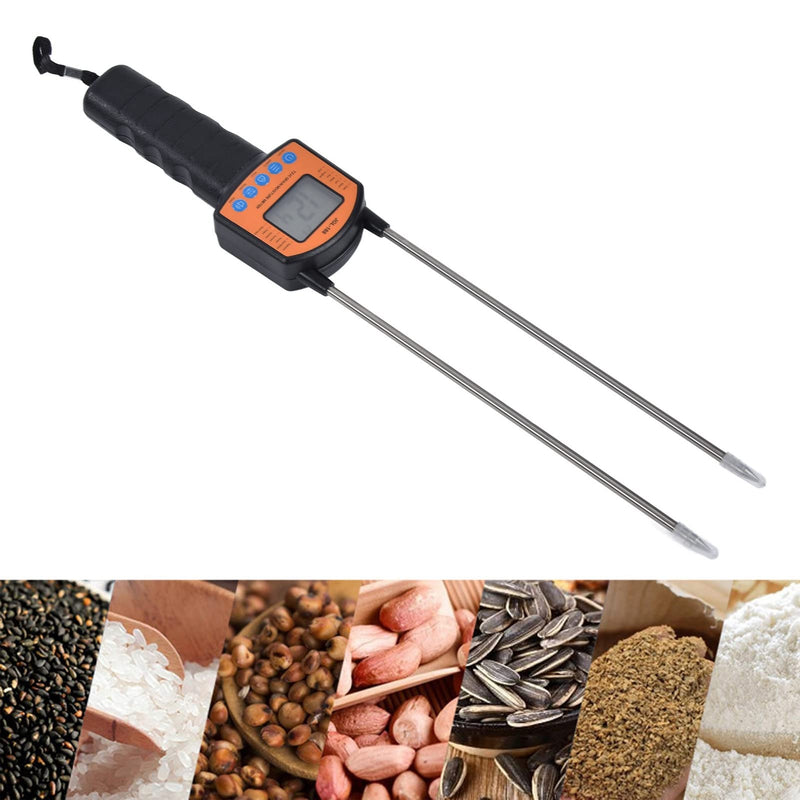 [Australia - AusPower] - Hay Tester Probe, Portable Hay Checker Hay Calibration Meter with LCD Display Grain Water Content Analyzer Tools Humidity Tester, for Wheat Corn Peanut Soybean 