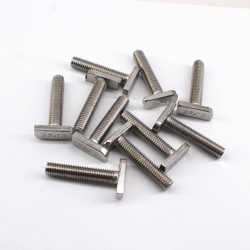 [Australia - AusPower] - 12Pcs M8x60 304 Stainless Steel T-Slot Bolt T-Shaped Bolt Screw 23mm Head Size 