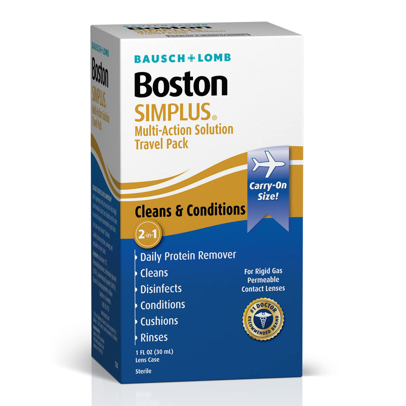 [Australia - AusPower] - Boston Simplus Contact Lens Solution, for Gas Permeable Contact Lenses, Contact Lens Case Included, 1 Fl Oz 1 Fl Oz (Pack of 1) 