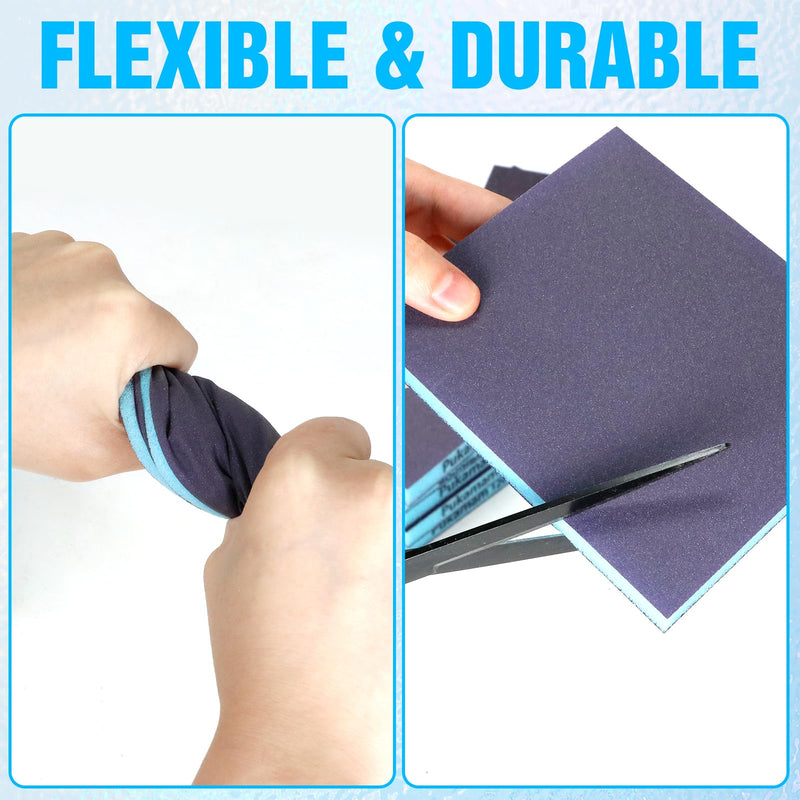 [Australia - AusPower] - Sanding Sponge Dry & Wet Sandpaper 80/100/120/180/220/240 Grit Coarse Fine Sandpaper Set Sandpaper for Wood, Metal, Wall, Paint, Car Paint Pack of 12 MIX 