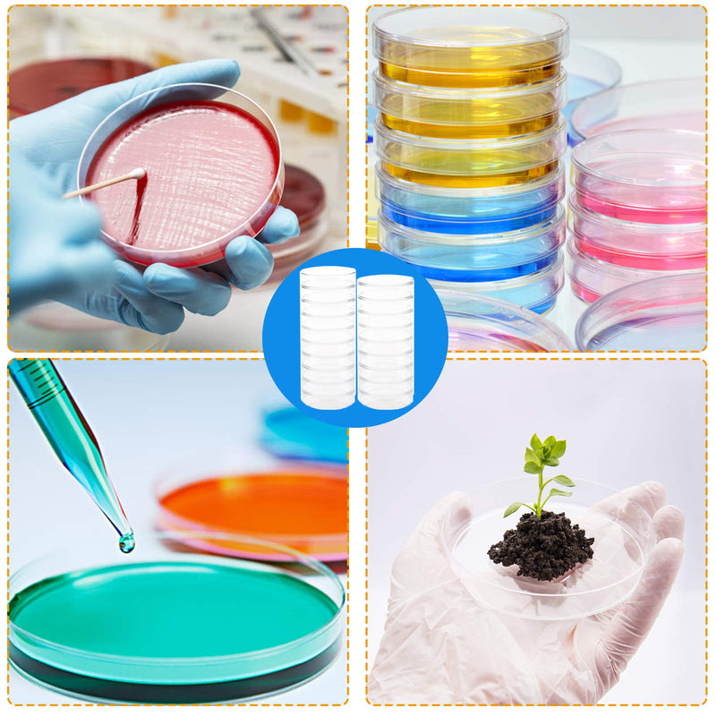 [Australia - AusPower] - 30 Pack Plastic Petri Dishes with Lids,90 x 15mm Bioresearch Sterile Petri Dish,Culture Dishes for School Science Projects,Seeding,Storage,Biological Themed Party 30pcs 90MM 