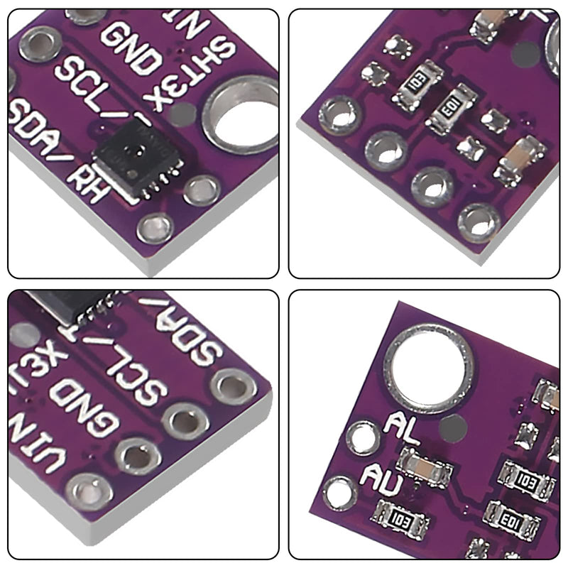 [Australia - AusPower] - 4pcs SHT31-D Temperature and Humidity Sensor GY-SHT31-D Breakout Digital Output Temperature and Humidity Sensor Module IIC I2C Interface 2.4V-5.5V 