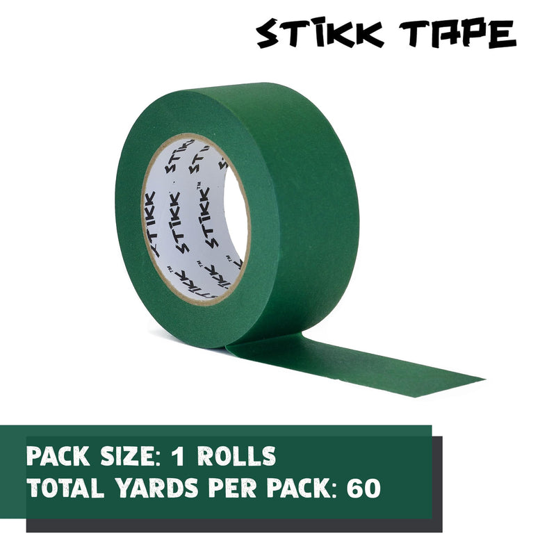 STIKK Painters Tape - 1pk Forest Dark Green Painter Tape - 2 inch x 60 Yards - Paint Tape for Painting, Edges, Trim, Ceilings - Masking Tape for DIY Paint Projects - Residue-Free Painting Tape