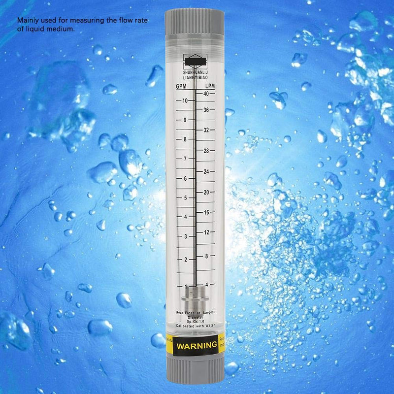 [Australia - AusPower] - G3/4inch Female Water Liquid Flowmeter,1-10GPM Tube Cylindrical Panel Type Meter,LZM-20G Flowmeter Instrument 