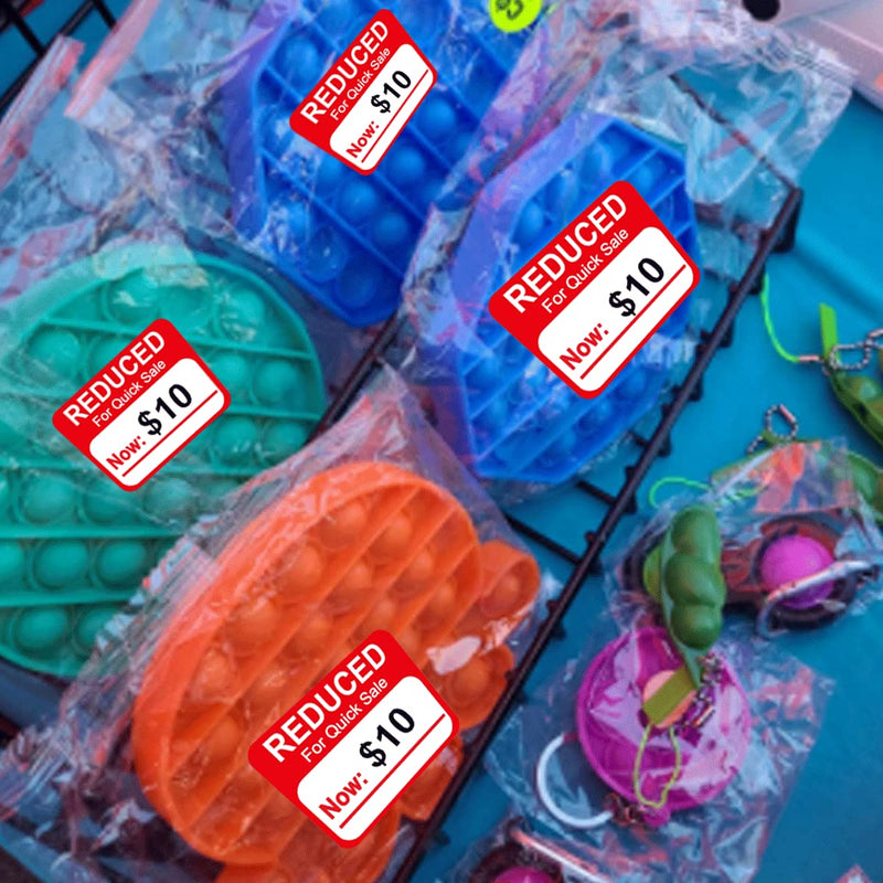 Reduced Stickers Price Pricing Retail Labels 1.8" X 2" Grocery Store Food Labels 500 pcs Red - NewNest Australia