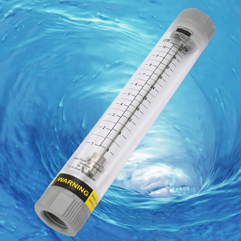 [Australia - AusPower] - G3/4inch Female Water Liquid Flowmeter,1-10GPM Tube Cylindrical Panel Type Meter,LZM-20G Flowmeter Instrument 