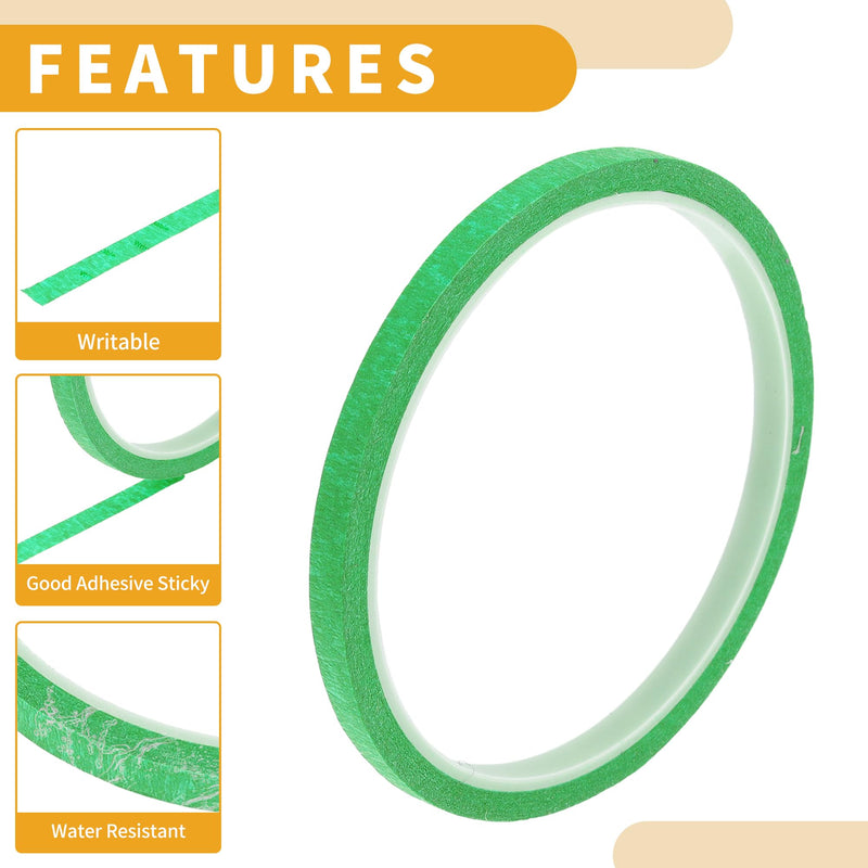 1 Pc 0.2 Inches x 10.9 Yards Universal Painters Tape - DIY Car Auto Paint for Masking Tape No Residue - Crepe Paper Green