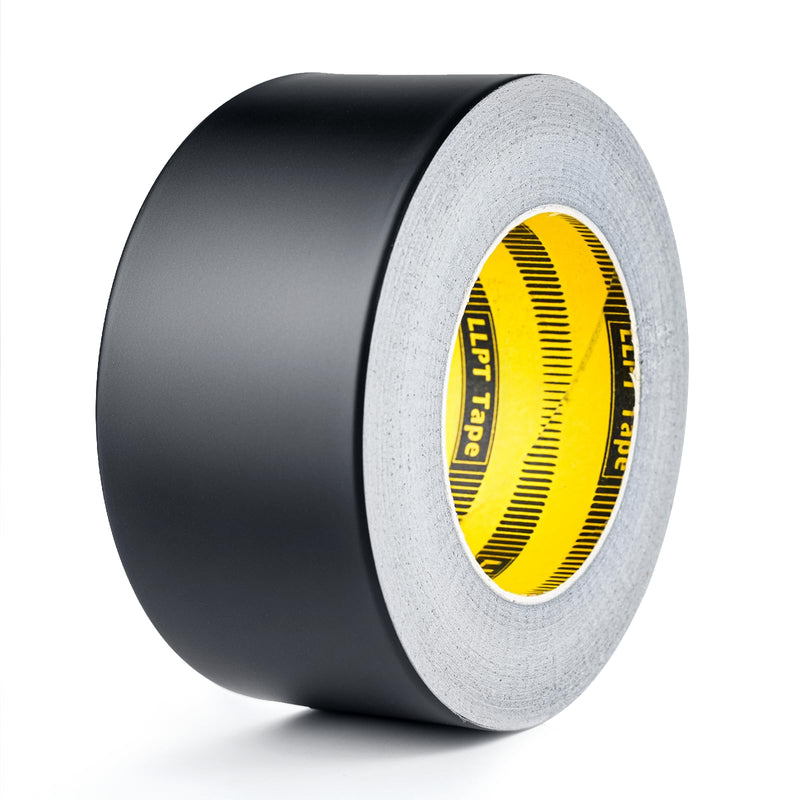 LLPT Aluminum Black Foil Tape 2 Inches x 55 Yards 3.94 Mil Heavy Duty Adhesive HVAC Sealing Hot Cold Air Duct Tape for Pipe Metal Repair (BF255) 2" x 165 Ft