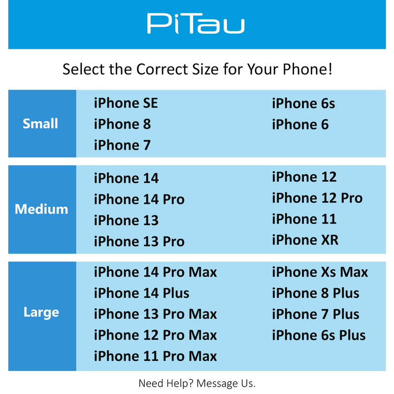 [Australia - AusPower] - PiTau Holster for iPhone 15 15 Pro 14, 14 Pro, 13 Pro, 13, 12 Pro, 12, iPhone 11, XR - Premium Cell Phone Case with Belt Clip [Magnetic Closure] ID Card Holder Pouch (Fits Otterbox Commuter Case on) Medium Black 