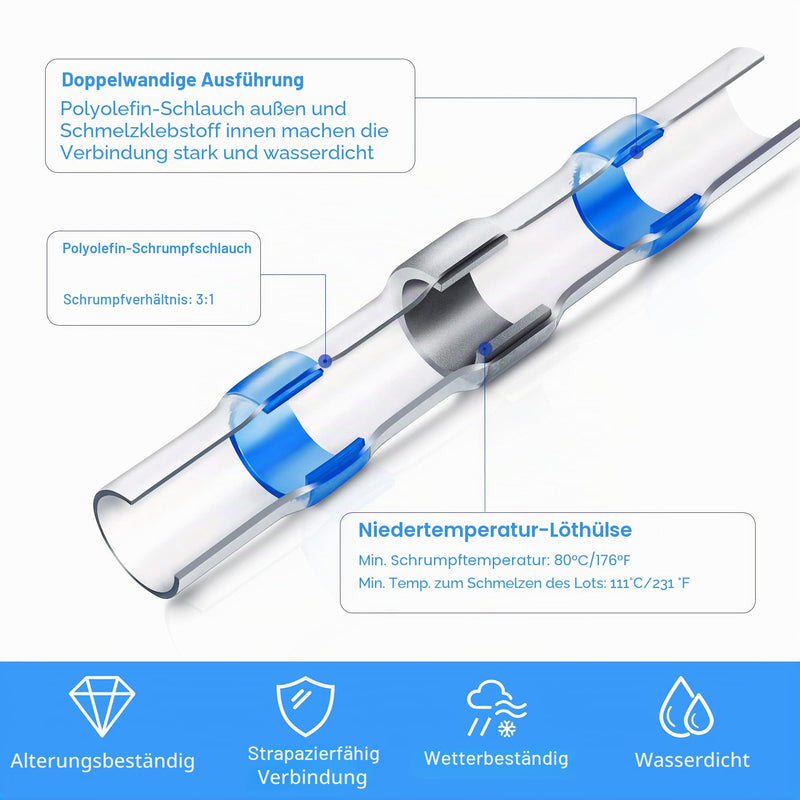Kuject Set of Waterproof Solder Connectors