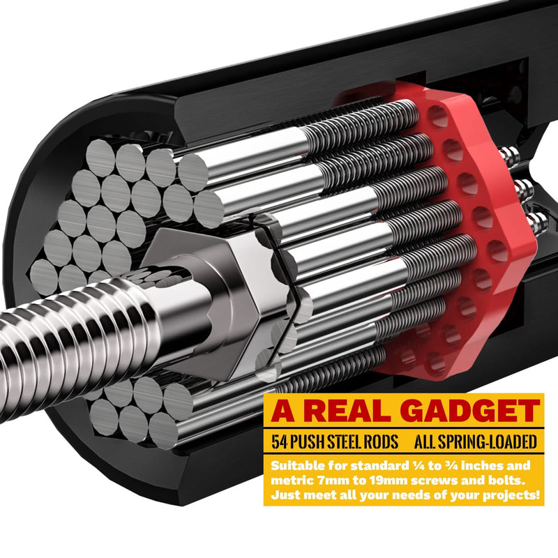 [Australia - AusPower] - Universal Socket Tool, Super Socket Unscrew Any Bolt, Adjustable Socket Drill with Adapter, Fathers Day Dad Gifts from Daughter Wife Son, Gifts for Him, Men, Kids, Boyfriends, 2 PCS, Black 2 Set 