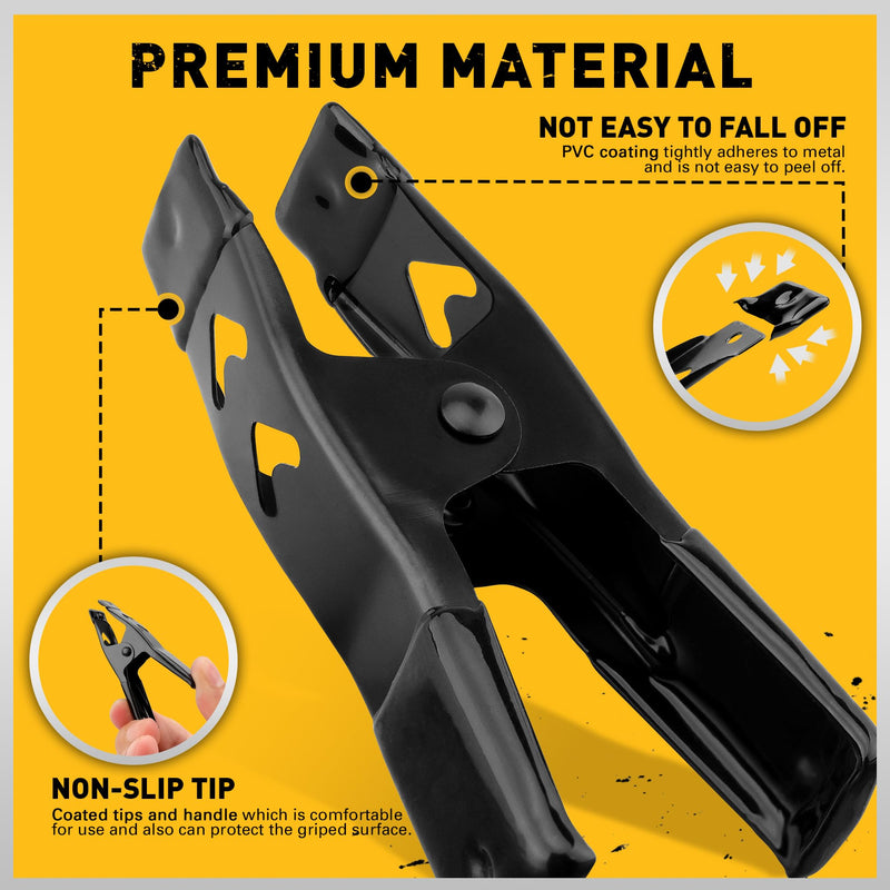 [Australia - AusPower] - Clips for Hanging Backdrop Spring Clamps - 24-Piece Metal Clips 18× 2.5" & 6× 4" Clamps for Woodworking, Backdrop Stand, Pool Cover, Crafts 