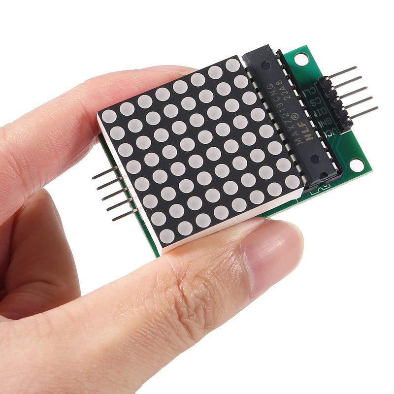 [Australia - AusPower] - 3PCS MAX7219 8x8 Dot Matrix Module LED Display Modules MCU LED Display Single-Chip Control Module DIY Kit with 5pin Wires 
