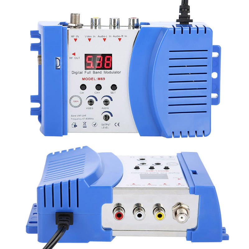 [Australia - AusPower] - M69 AVRF AVTV Converter VHF UHF Modulator, Digital AV to RF Signal Converter, Adjustable Output, Clear Picture, Easy Installation, US Plug 
