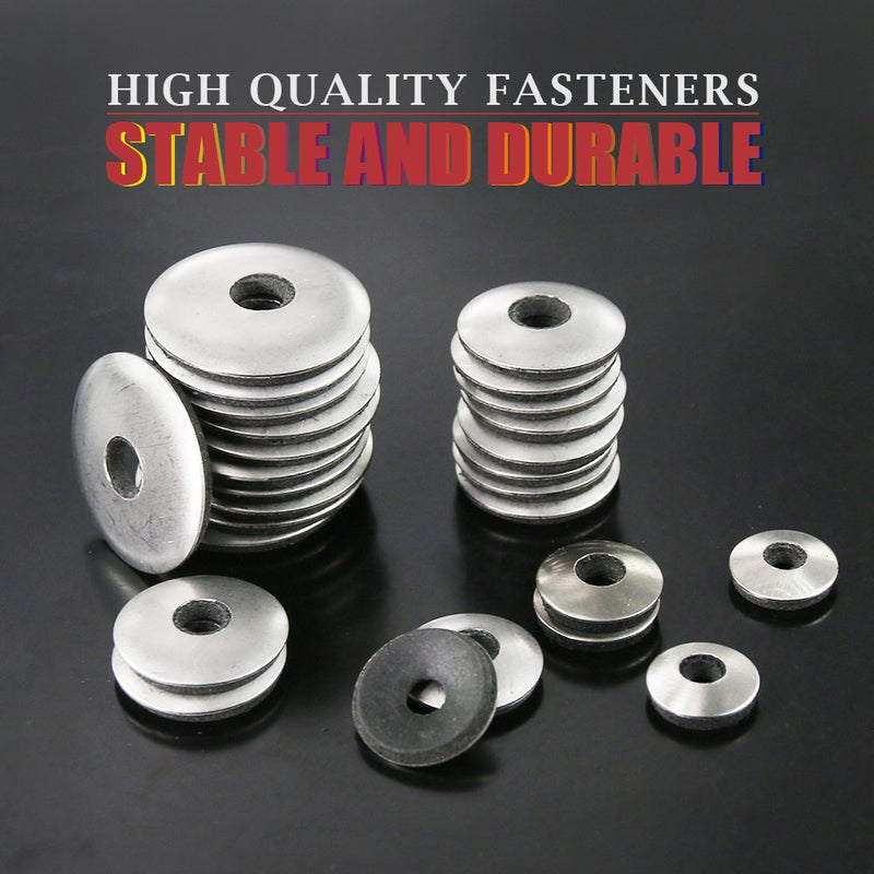 [Australia - AusPower] - Hilitchi 270-Pcs #6#8#10#12 Stainless Steel Neoprene EPDM Bonded Sealing Gasket Washers Assortment Kit 