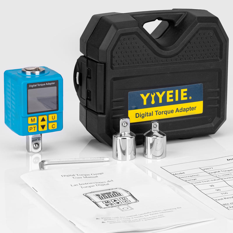 [Australia - AusPower] - Upgrade Digital Torque Adapter, (±1% Accuracy, 12.5-250Ft-lb), 1/2" Digital Torque Wrench Adapter for Car, Versatile Meter - Smart Alert | Peak/Track | Preset | Store/Delete, for Automotive(340N.m) 12.5-250Ft-lb/17-340 Nm 1/2-Inch 