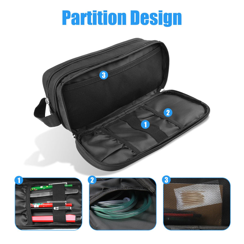 [Australia - AusPower] - Stethoscope Carrying Case Travel Stethoscope Bag Hold 2 Stethoscopes or BP Cuffs,Compatible with 3M Littmann/MDF/ADC,Medical Box with Extra Pocket for Nurse Accessories for Nurses Doctors 