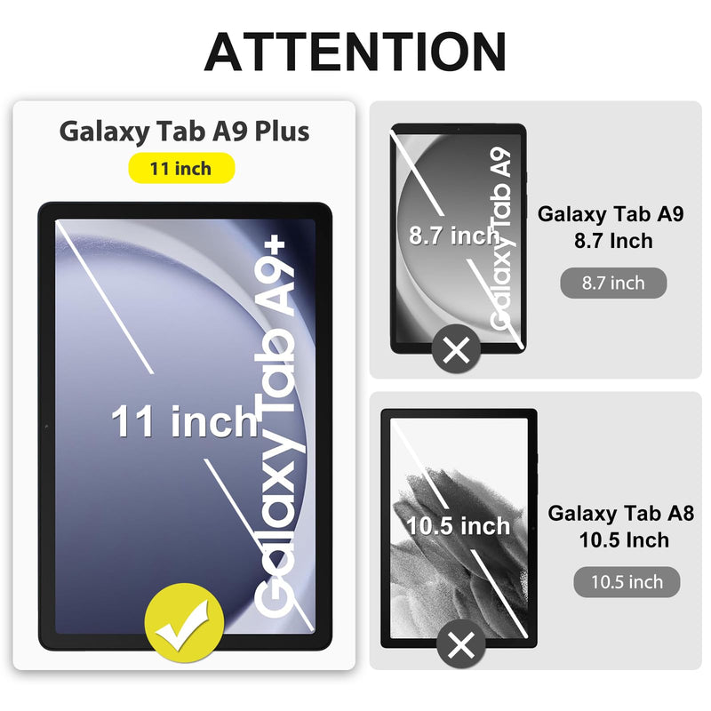 [Australia - AusPower] - SPARIN 2 Pack Screen Protector for Samsung Galaxy Tab A9 Plus 11 Inch 2023, Case Friendly Tempered Glass HD Clear film for Samsung Tablet A9+ 5G (SM-X210/X216/X218) Galaxy Tab A9 Plus 11'' 
