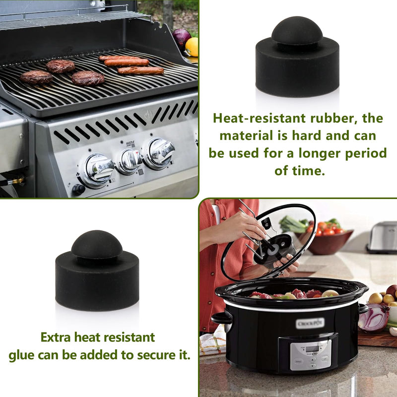 [Australia - AusPower] - 30 Pack Rubber Feet Bumper Push-in Series for Crockpot, Slow Cooker Feet Replacement 1/2" Diameter, Fits 1/4" Bumper Holes, Use in 1/16" Panel Thickness, Versatile 