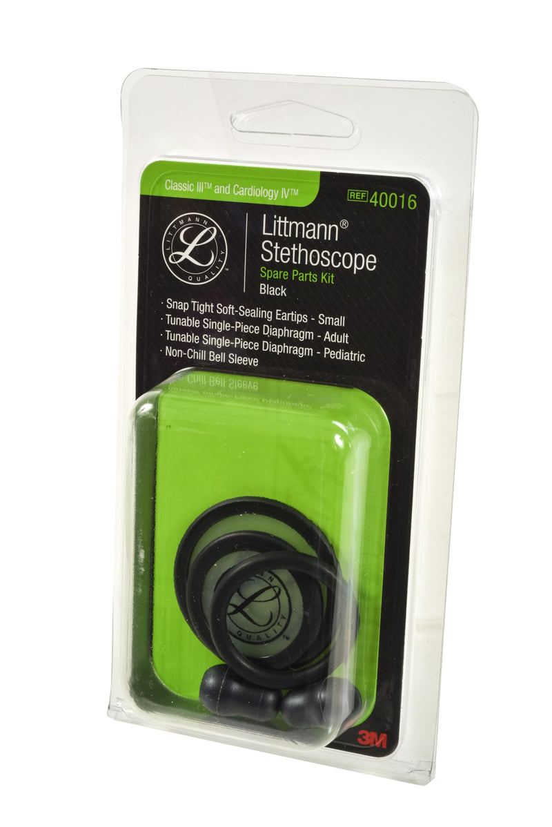 [Australia - AusPower] - 3M™ Littmann® Stethoscope Spare Parts Kit Classic III™, Cardiology IV™ and CORE, 40016, Black 