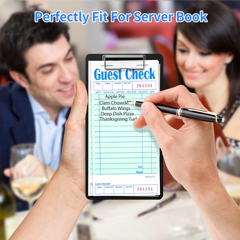 [Australia - AusPower] - 5 Pack Guest Check Books, Server Note Pads for Restaurant, Green Waiter Checkbook, Waitress Notepad, Food Receipt Book, Restaurant Order Pad 50 Sheets/Pack, 250 Total Tickets 