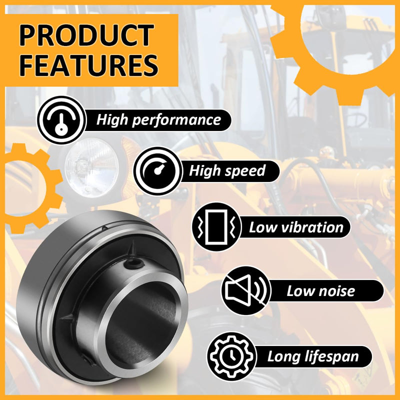 [Australia - AusPower] - UC205-16 Insert Bearing 1" Bore with Set Screws Re-lube Type Spherical for Agricultural Machinery Replaces UC205-16 UC205-16G YAR205-100 Y1100KRRB UC205-100D1 UG216NL 