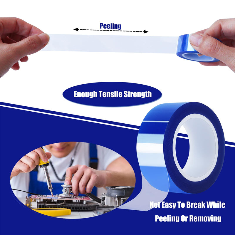 [Australia - AusPower] - 6 Rolls 20mm x16m(52FT) Blue Heat Tape High Temperature Heat Resistant Tape Heat Transfer Tape for Heat Sublimation Press Vinyl,No Residue 
