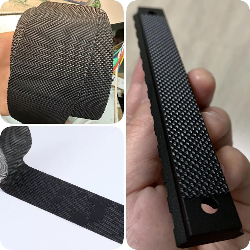 [Australia - AusPower] - Rubber Grip Tape (1" x 18 ft), Non-Abrasive Waterproof & Anti-Slip Cushion Pad, Enhances Friction at Contact Points for Safer Handles or Contact Surfaces 1" x 18Ft Black 