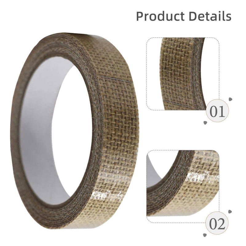 SUPVOX Flax Tape 0.59 Inch Wide Masking Decorative Adhesive Tape for DIY Scrapbooking Crafts Gift Wrapping Planner Decoration