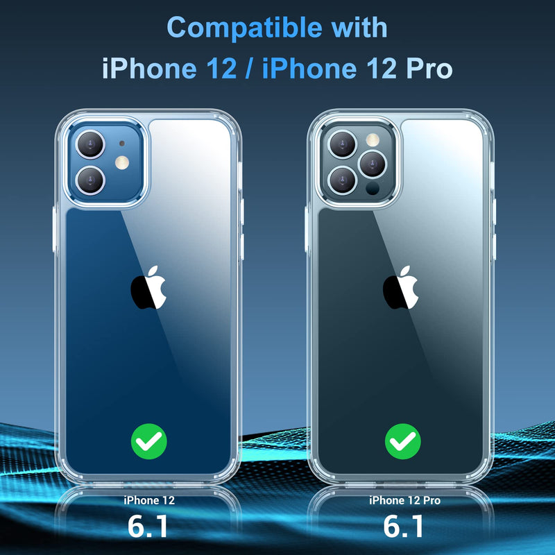[Australia - AusPower] - Temdan for iPhone 12 Case & iPhone 12 Pro Case, [Not Yellowing] [Ultra Slim] Lightweight Thin Shockproof Phone Case for iPhone 12 Case & iPhone 12 Pro Case-Clear Crystal Clear iPhone 12/12 Pro 
