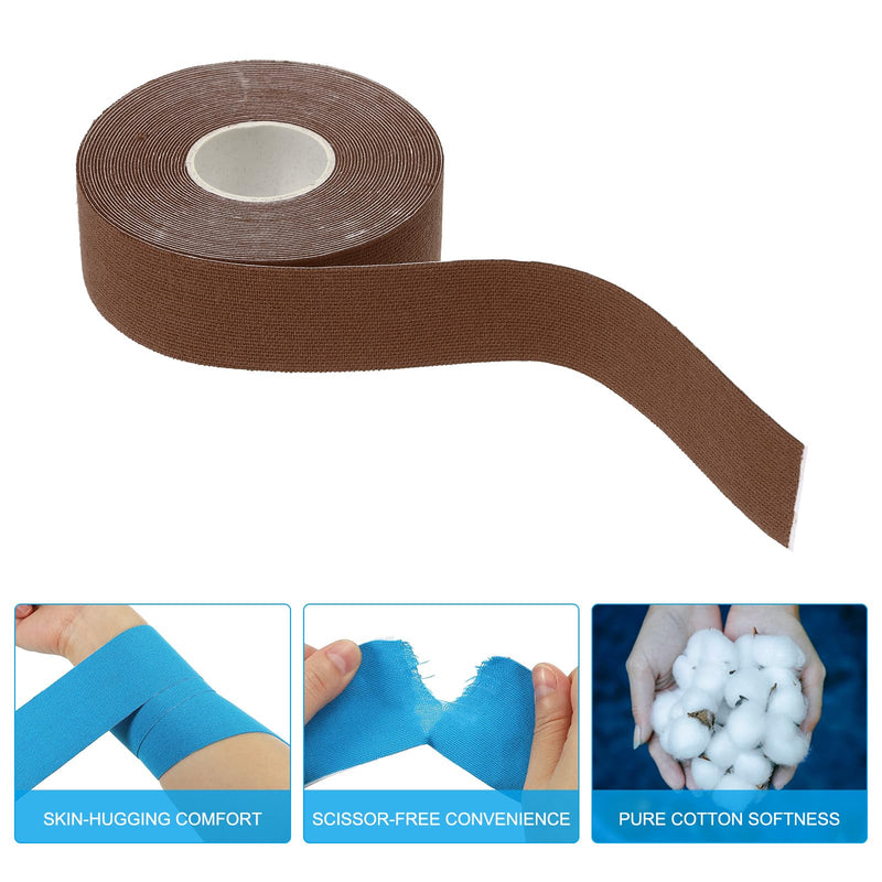 PATIKIL Aerial Hoop Tape, Athletic Tape Adhesive Non-Slip Grip Tape Yoga Rig Sports Tape for Wrapping Gymnastics Brown 16.4ft x 1 Inch