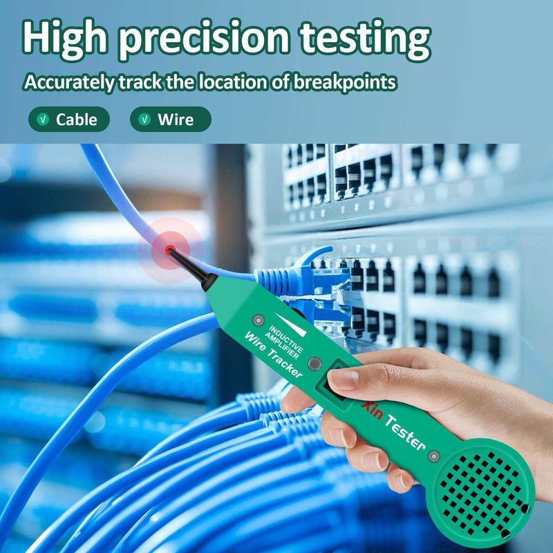 [Australia - AusPower] - Xin Tester Telephone Cable Toner Network Wire Tracer Upgraded, Electrical Tone Generator Probe Kit, High Accuracy Jack Testers RJ11 Ethernet Circuit Tracer Inductive Amplifier Adjustable Sense XT-200EP 