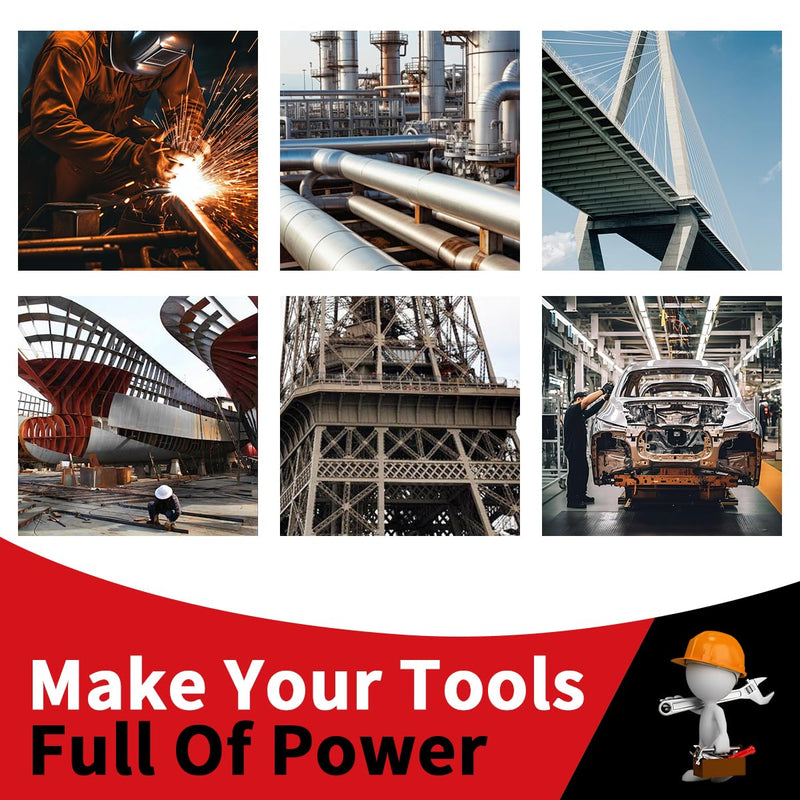 [Australia - AusPower] - Welding Fillet Gage 8 piece set 1-1/8-2 Inch Measure tool inspection Gauge 28.6-50.8mm & ''1/8-2'' 