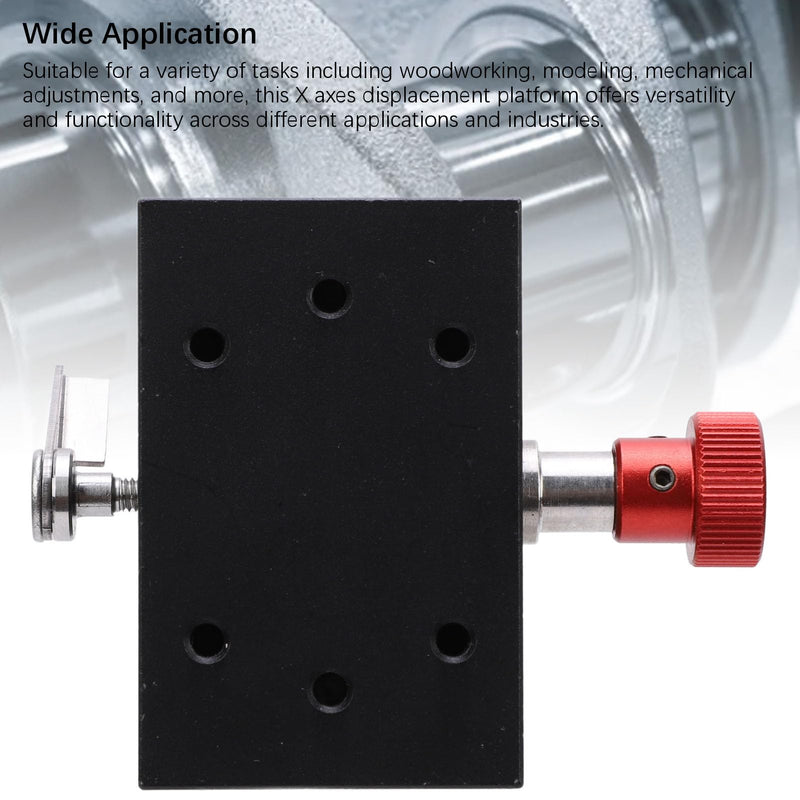 [Australia - AusPower] - Aluminum Alloy Linear Stage, 40mm Stroke Manual Dovetail Sliding Platform, with Linear Bearings Roller Guide for Precision Displacement 