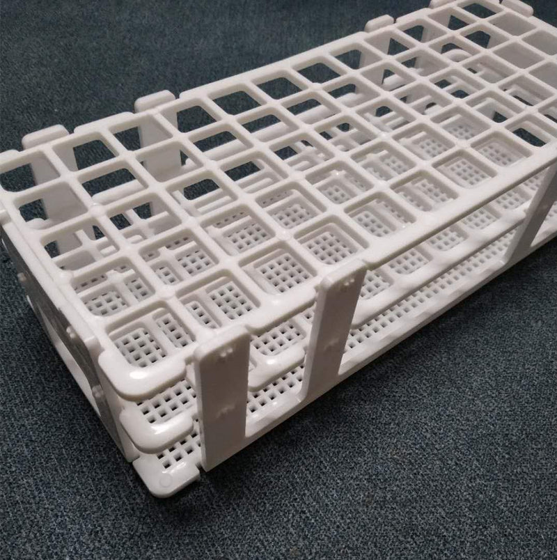 [Australia - AusPower] - 3 Packs Plastic Test Tube Rack, 60 Holes Lab Test Tube Rack Holder for 16mm Test Tubes, White, Detachable (60 Holes) 