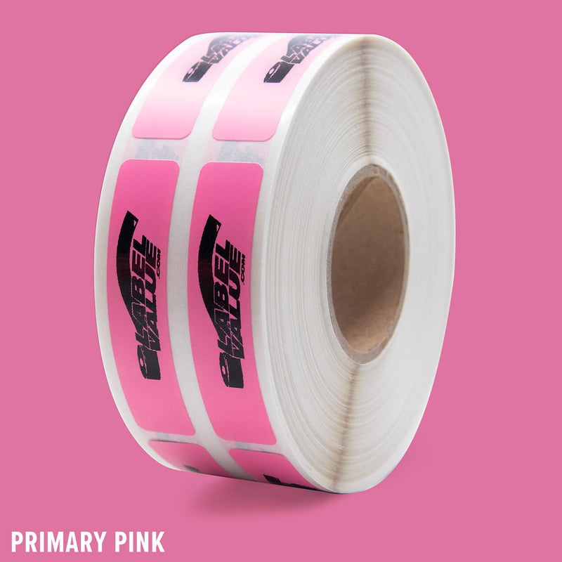LabelValue Brand - Custom Printed .375” x 1.625” Custom Stickers - 1000 Labels/Roll | Customizable with Text and Graphics - Use for Business or Personal Projects
