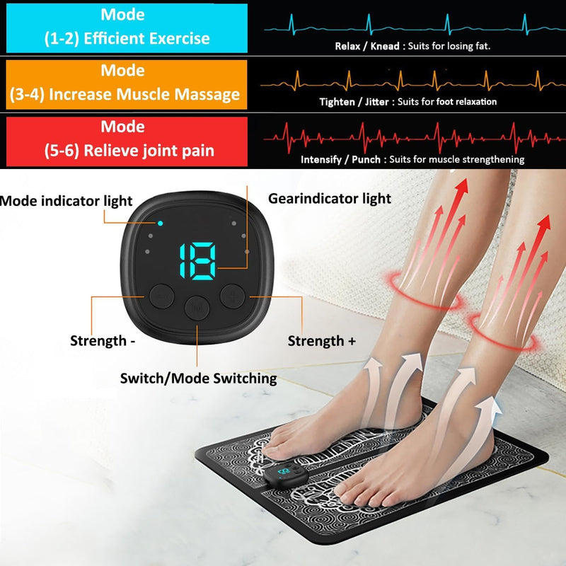 [Australia - AusPower] - EMS Foot Stimulator, Stimulator, Nerve, Transcutaneous, Over-The-Counter, Transcutaneous Electrical Nerve Stimulator for Pain Relief 
