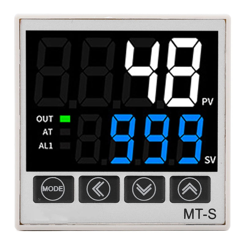 [Australia - AusPower] - PID Temperature Controller Kit, Intelligent Digital Display, Backlit Display with Heating and Cooling Modes for Home Brewing (48 X 48mm) 48 X 48mm 