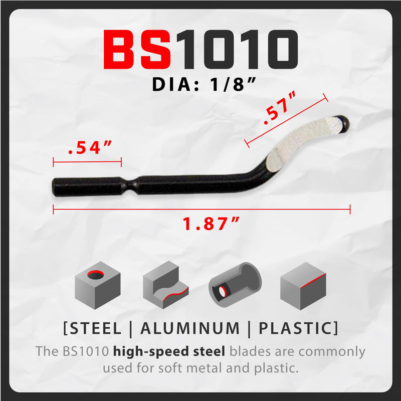 [Australia - AusPower] - AFA Tooling - Deburring Tool with 11 High Speed Steel Swivel Blades - Works on Metal, Resin, PVC Pipes, Copper, Plastic and 3D Printed Edges - Plumbing & 3D Printing Burr Removal Reamer Tool 11 Blades (BS1010) 