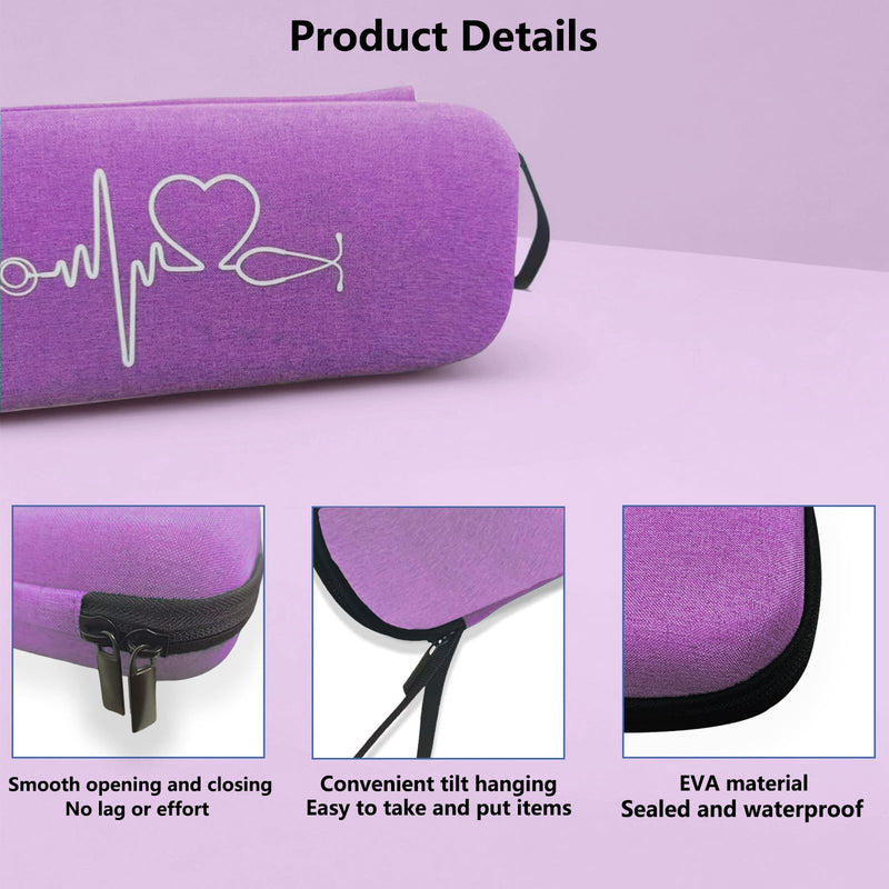[Australia - AusPower] - Stethoscope Storage Case for 3M Littmann Classic Diagnostic Stethoscope. Compatible with Littmann Cardiology Stethoscopes, The Perfect Accessory for Medical Students and Nurses(Purple) 
