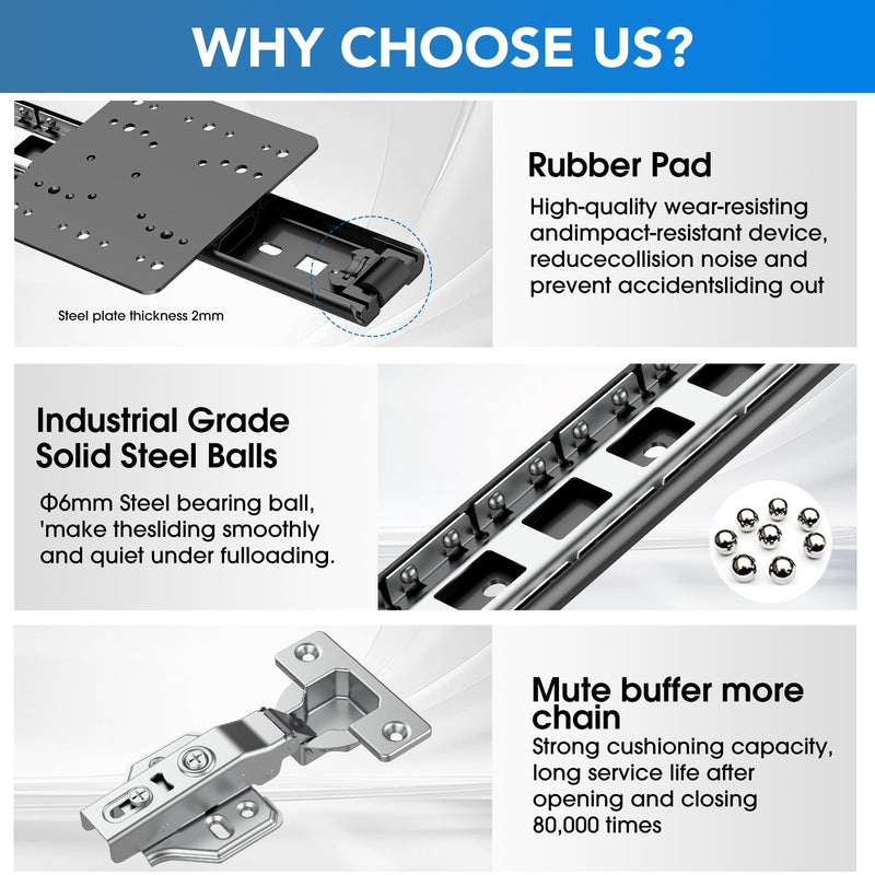 Pocket Door Slide, Cabinet Pocket Door Slide, Pivot Door Slide Hardware Inset,Cabinet Pocket Door Hardware Kit Fit for Inset Door, Cabinet Door (12in, Pieces, 2) 12 Inch 2.0